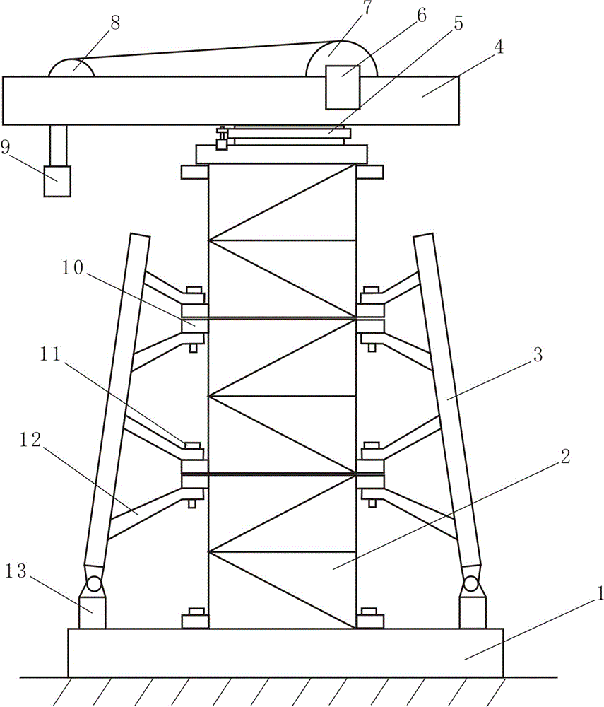 Crane for electric tower