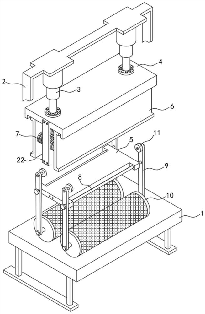 A double-roller leather processing system