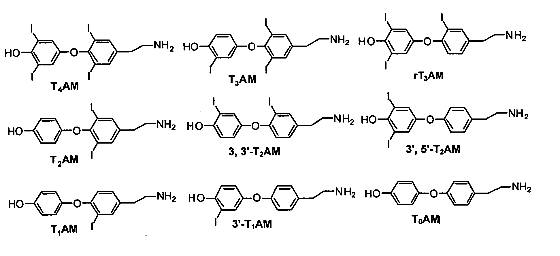 Thyronamine derivatives and analogs and methods of use thereof