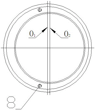 A processing method for a large thin-walled oblique eccentric shaft sleeve of a gyratory crusher