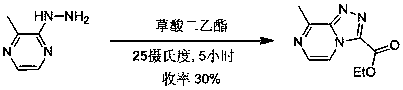 Synthetic method of 7-tert-butyl 3-ethyl 8-methyl-5,6 dihydrotriazolopyrazine 3,7(8H) phthalate ester