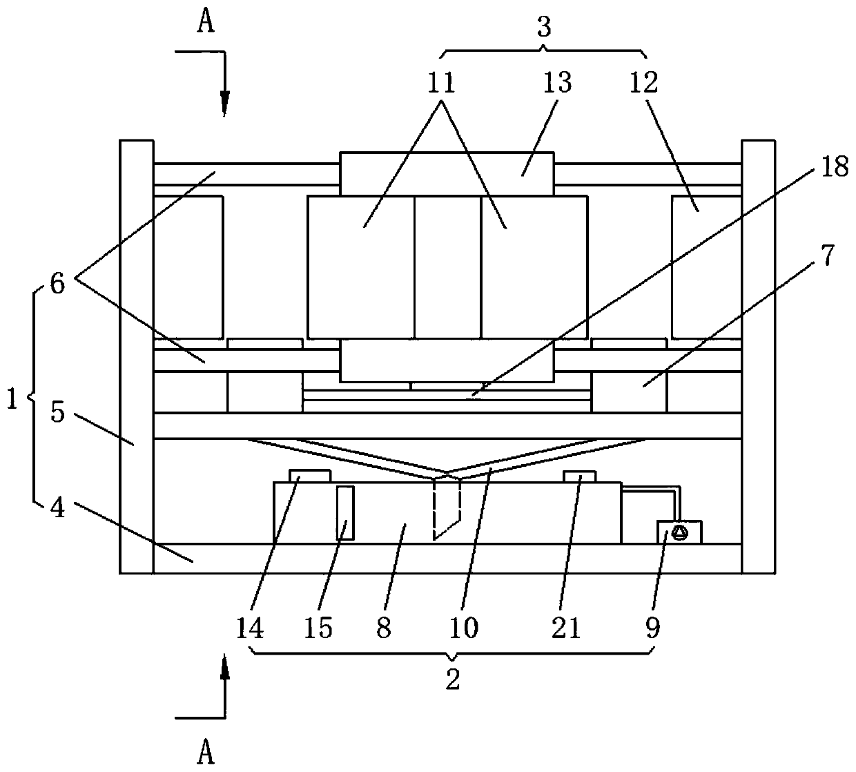 Continuous production type precoated sand core shooting machine