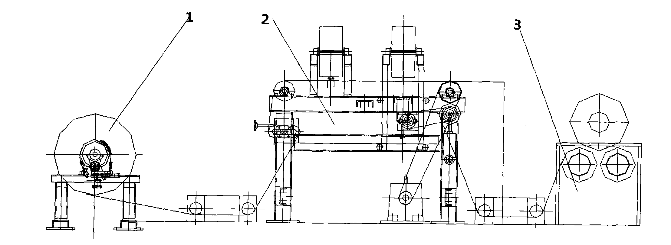 Extremely wide type breadth shortening forming cutting machine