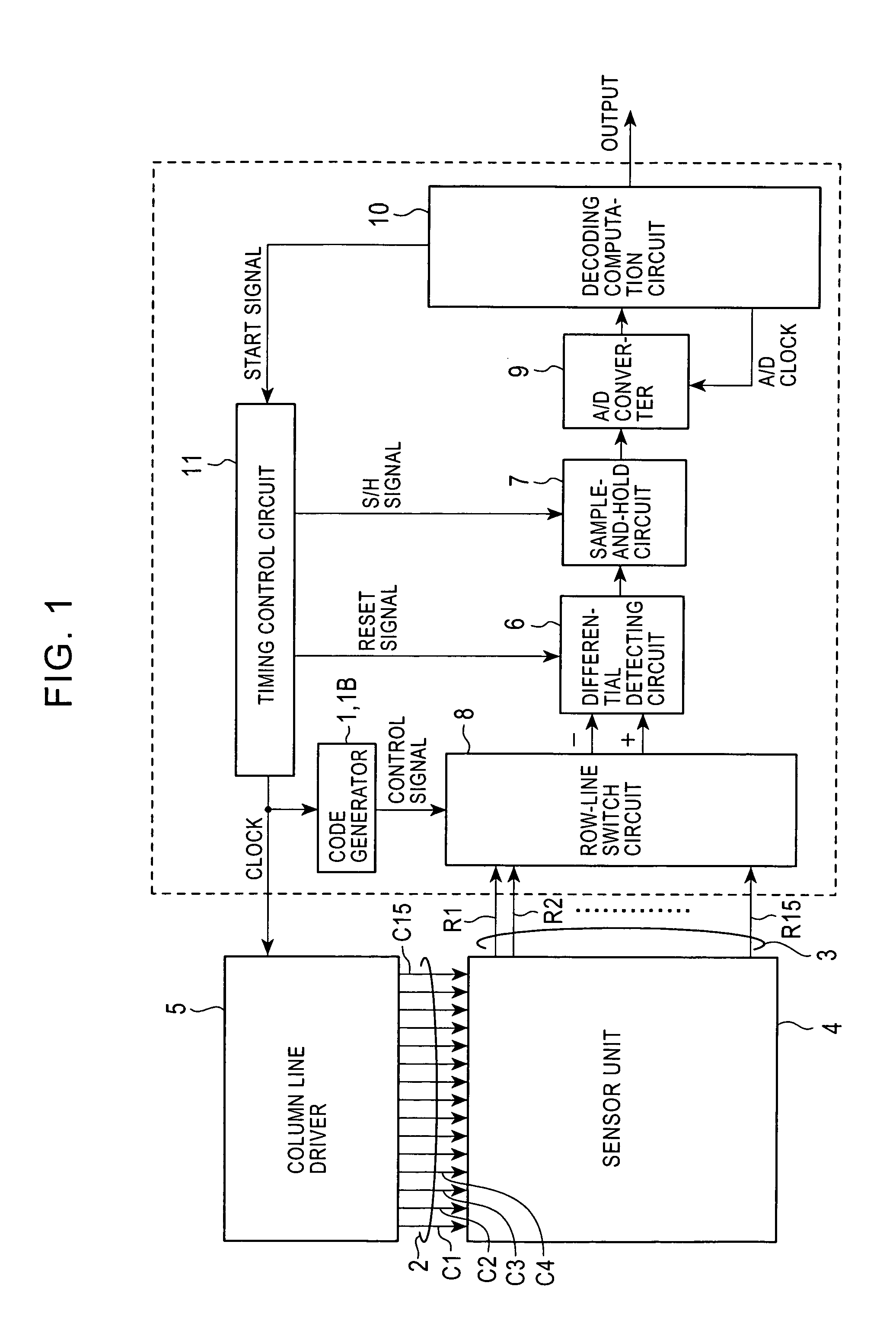 Capacitance detecting circuit and method, and fingerprint sensor using the same