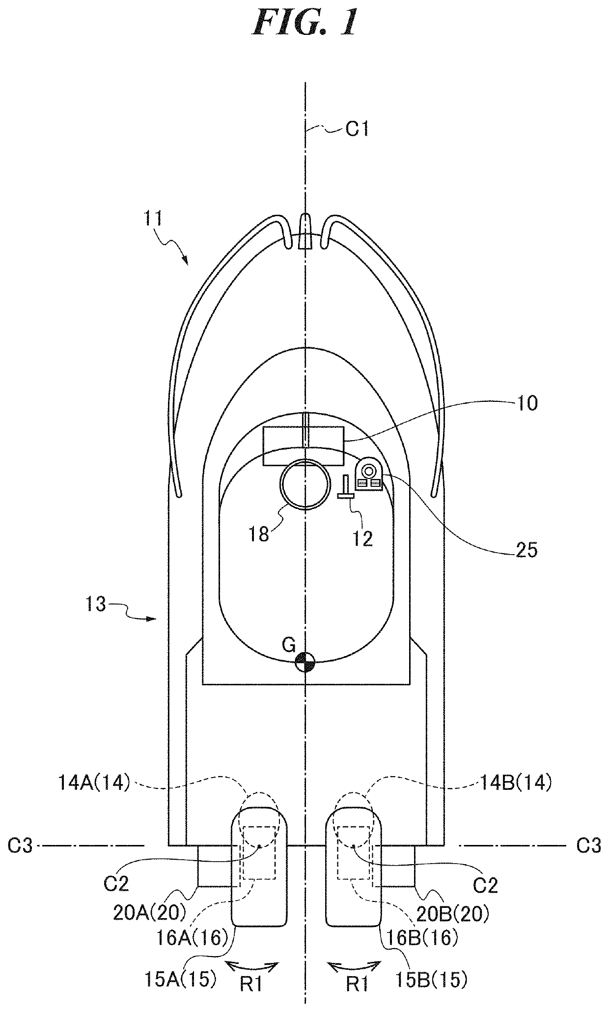 Posture control system for hull and marine vessel