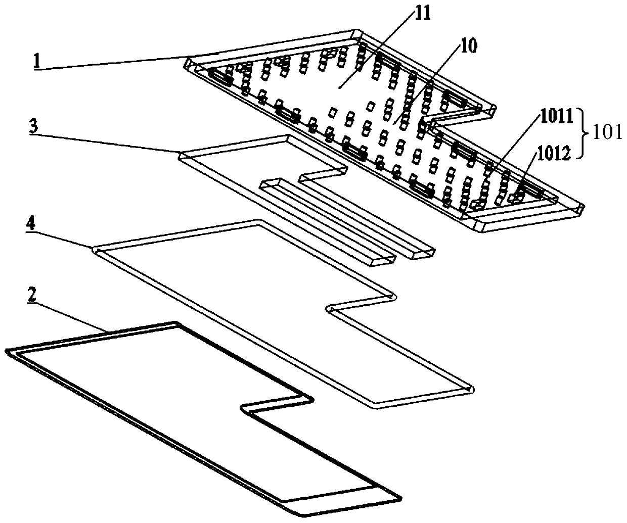 Ultrathin vapor chamber with separated gas and liquid channels