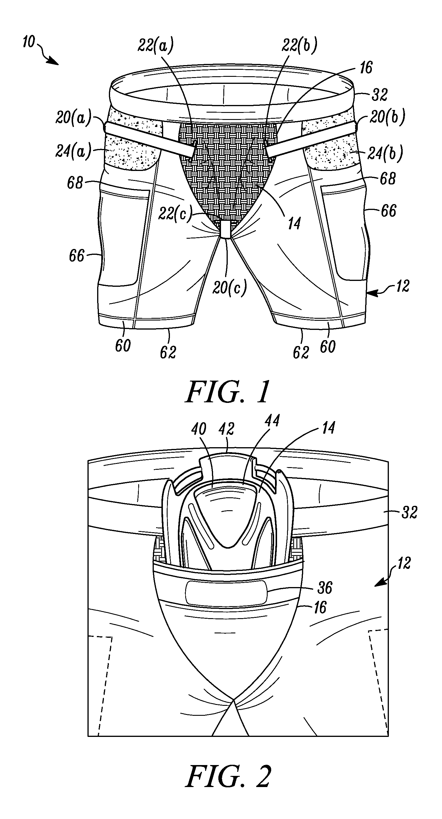 Athletic undergarment and protective cup assembly