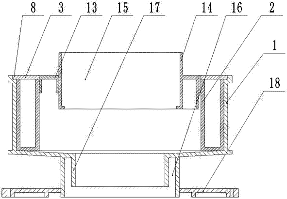 Standpipe structural board pre-embedded double-eccentric water-sealing-pipe type odor-resistant hydrops processor