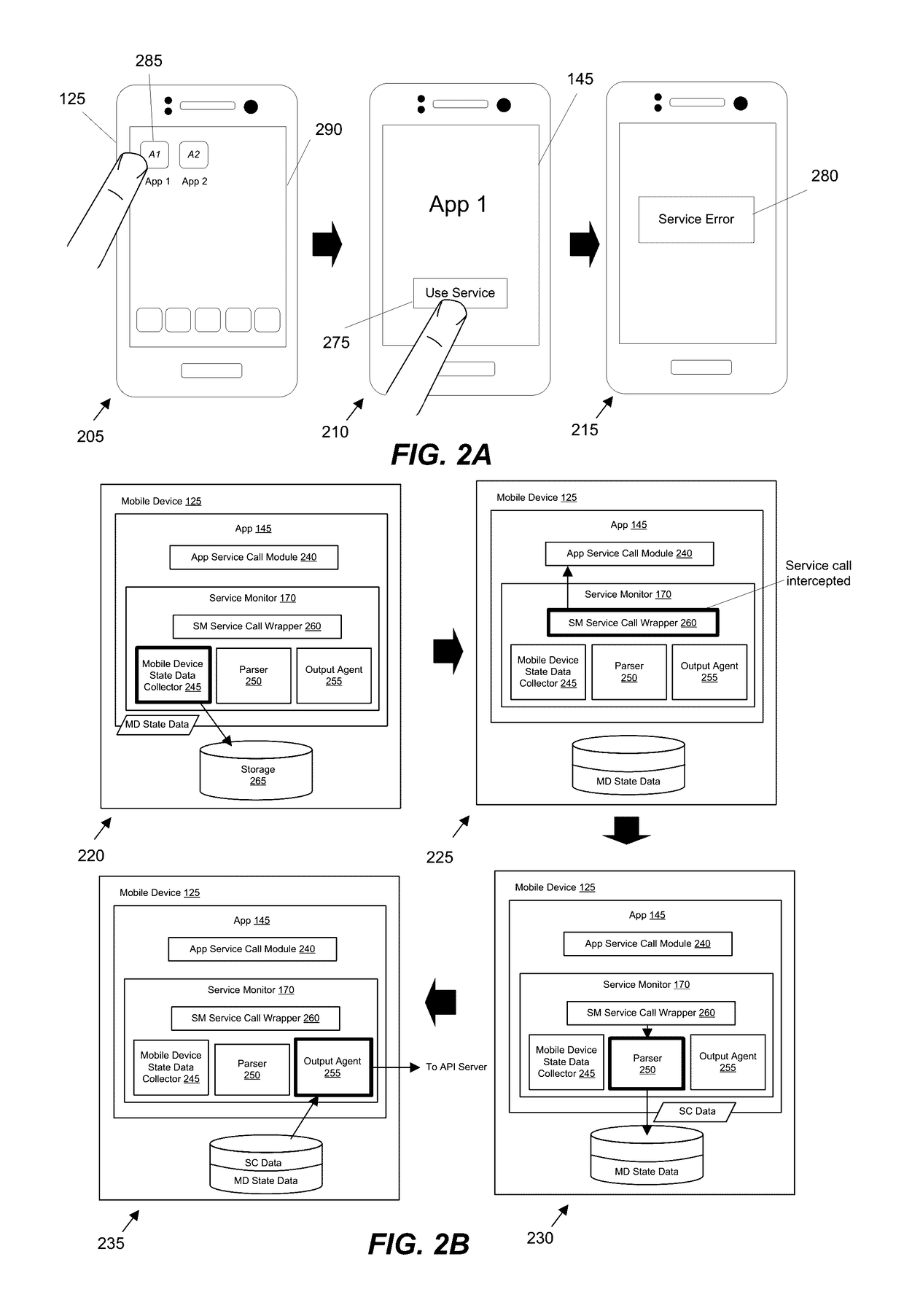 Application performance management tools with a service monitor for collecting network breadcrumb data