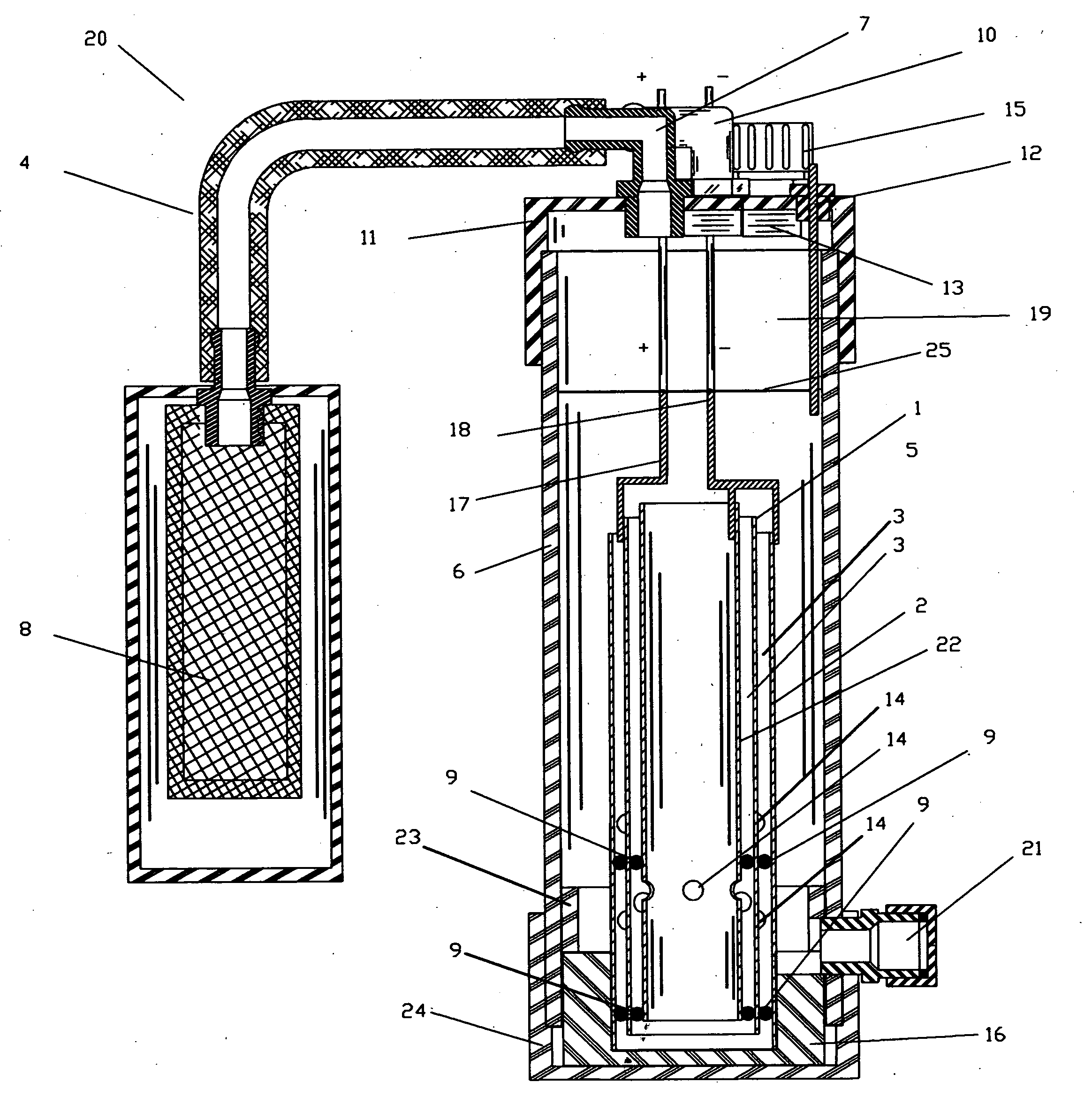 H2-O2-H2O fuel generator