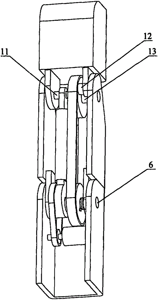 Pinching-holding composite and adaptive robot finger device with rod and wheels connected in parallel