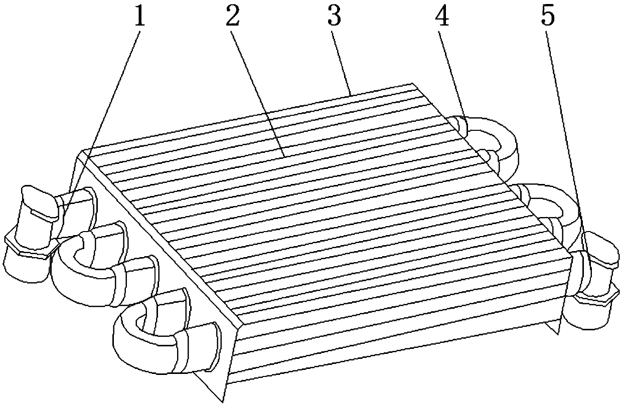 Combined heat exchanger with protective structures