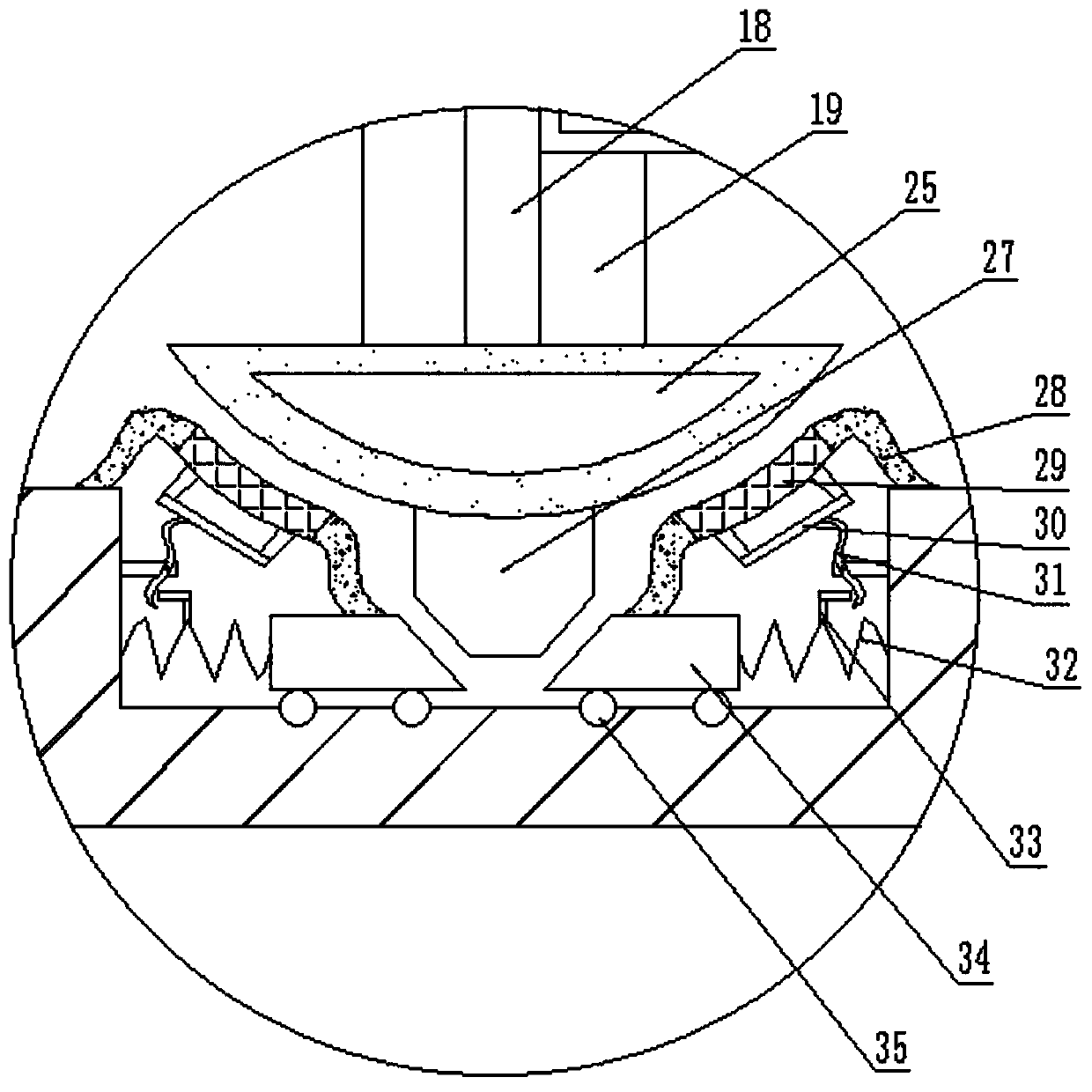 Efficient liquid preparation dual-section condensing device for chemical engineering