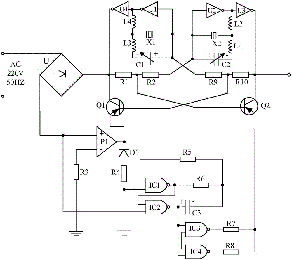 Double-buffering trigger type driving power source for power system fault detecting device