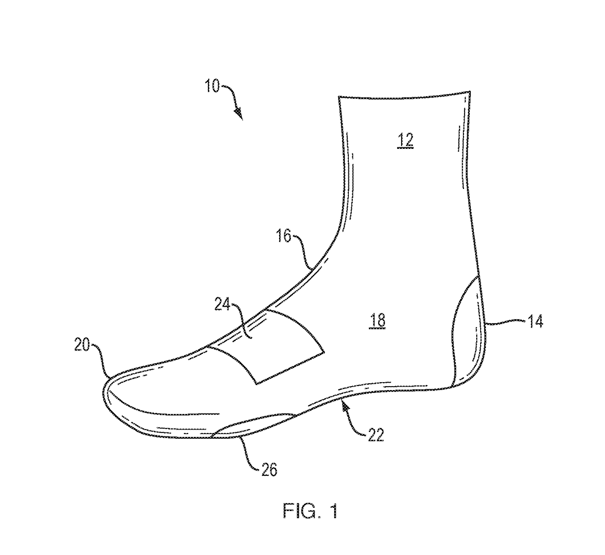 Socks and other footwear with selective friction reducing features