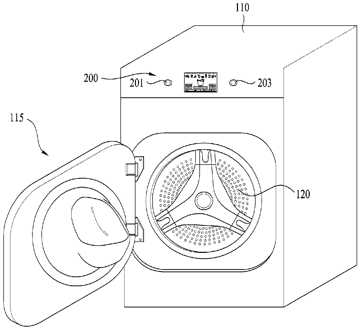 Control panel and laundry machine having the same, further method for controlling the same