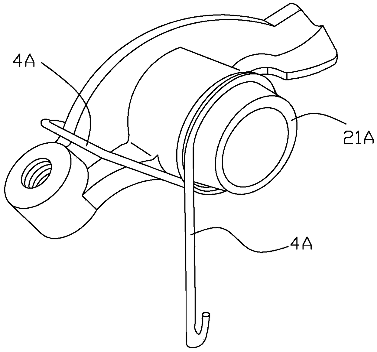 A valve rocker arm assembly for a motorcycle engine