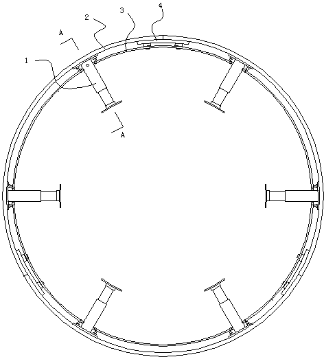 Vacuum tire built-in tire bursting emergency device with air cylinders