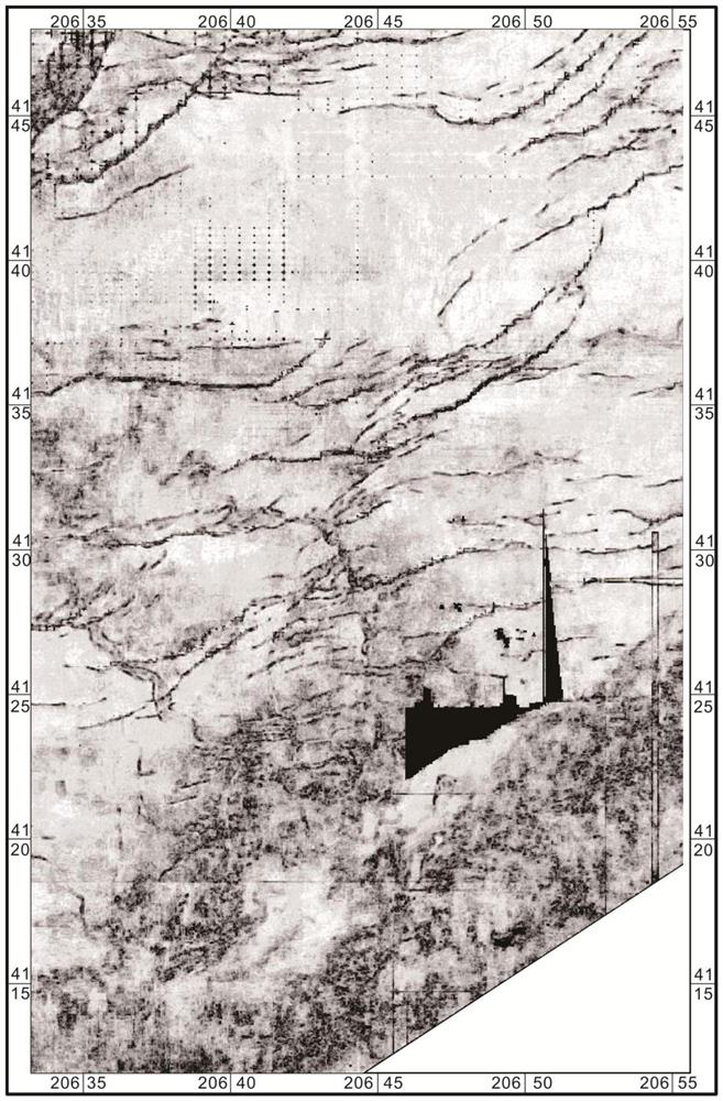 Calculation method for slip displacement of strike-slip zone of goose column type normal fault