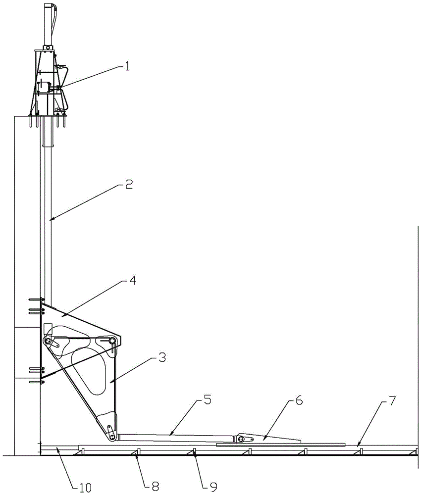 Hydraulic pushing-pulling type pool bottom mud scraper