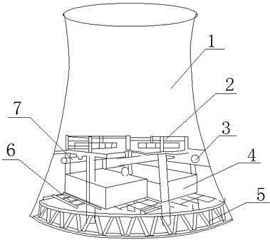 Water recycling device for cooling tower