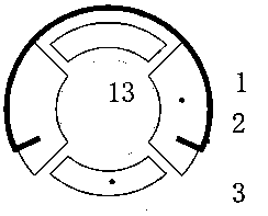 Side wall open-hole anchoring bidirectional off-position rod piece connector