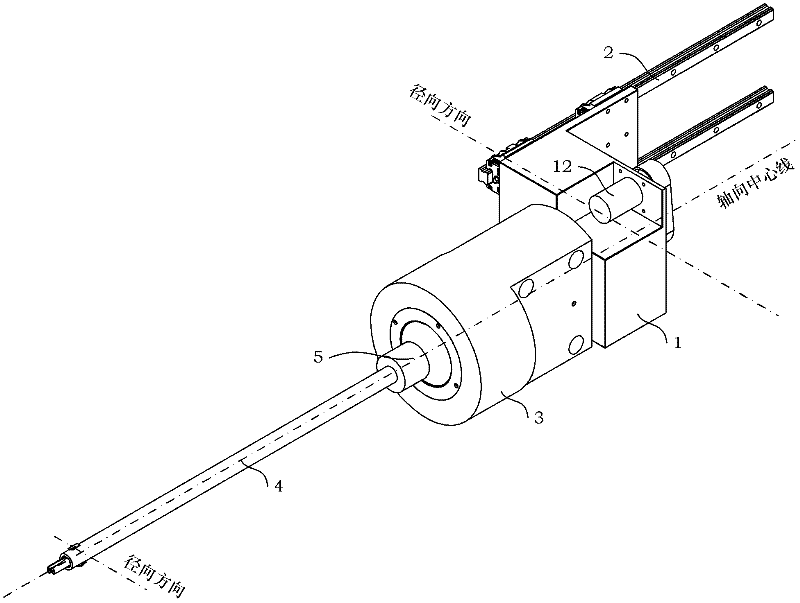 Numerical control and reducing ultrasonic vibration device for machining complicated inner cavity of deep hole