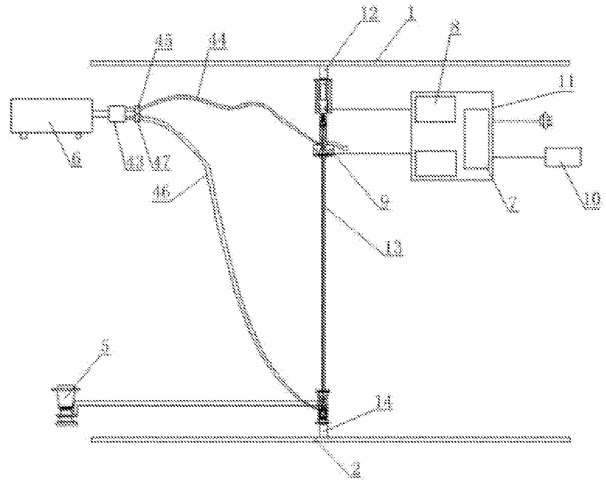 Deepwater drilling condition based marine riser mechanical behavior test simulation system and test method