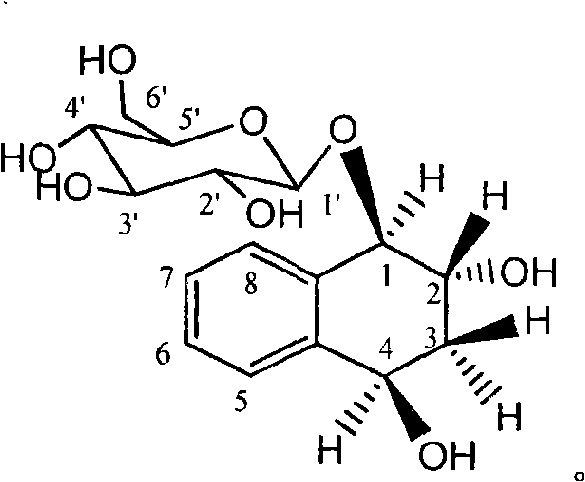 Compound in cyclocarya paliurus and application thereof in medicament field