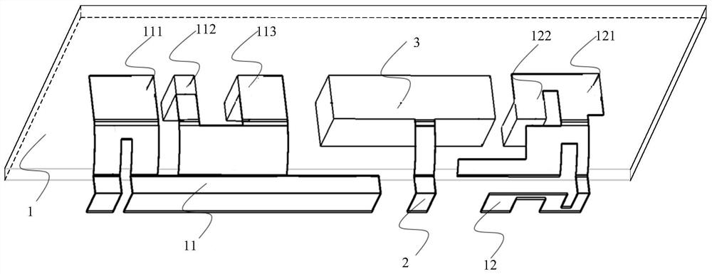 Dual-antenna decoupling structure and electronic equipment