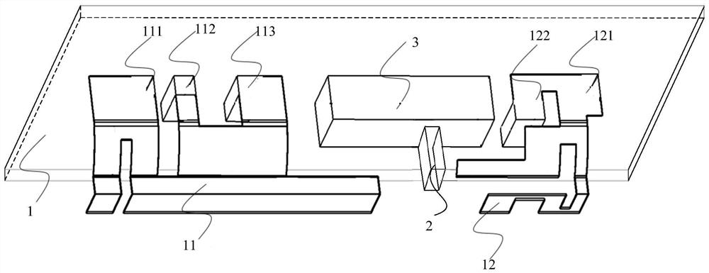 Dual-antenna decoupling structure and electronic equipment