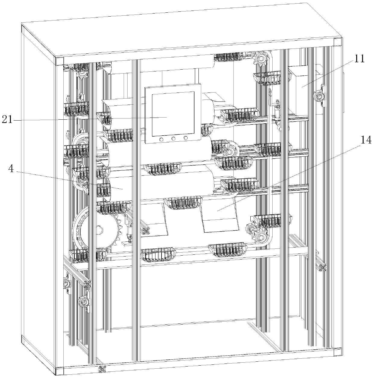 Intelligent unmanned baking and selling machine