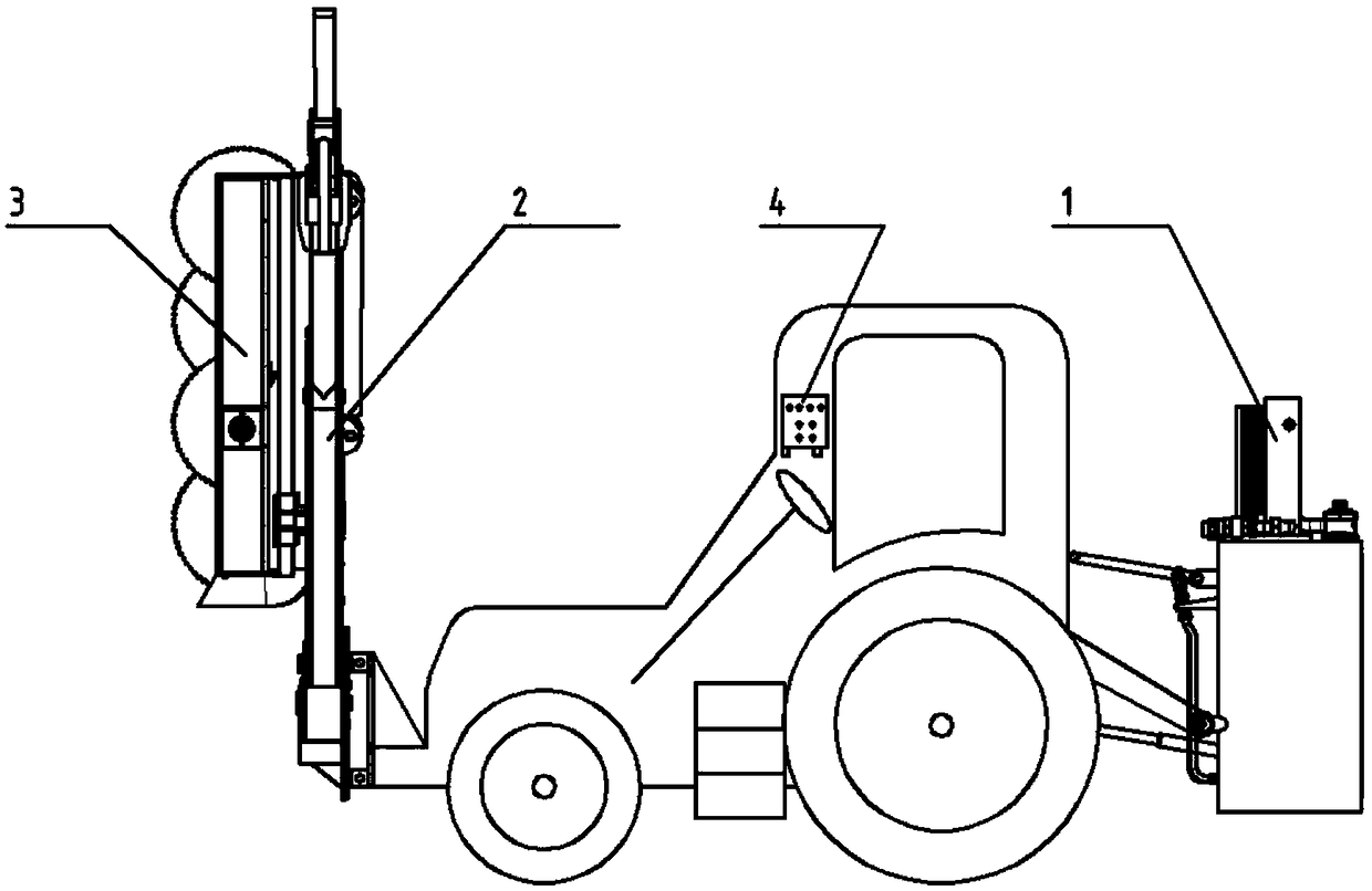 Full-hydraulic disc type fast pruning device