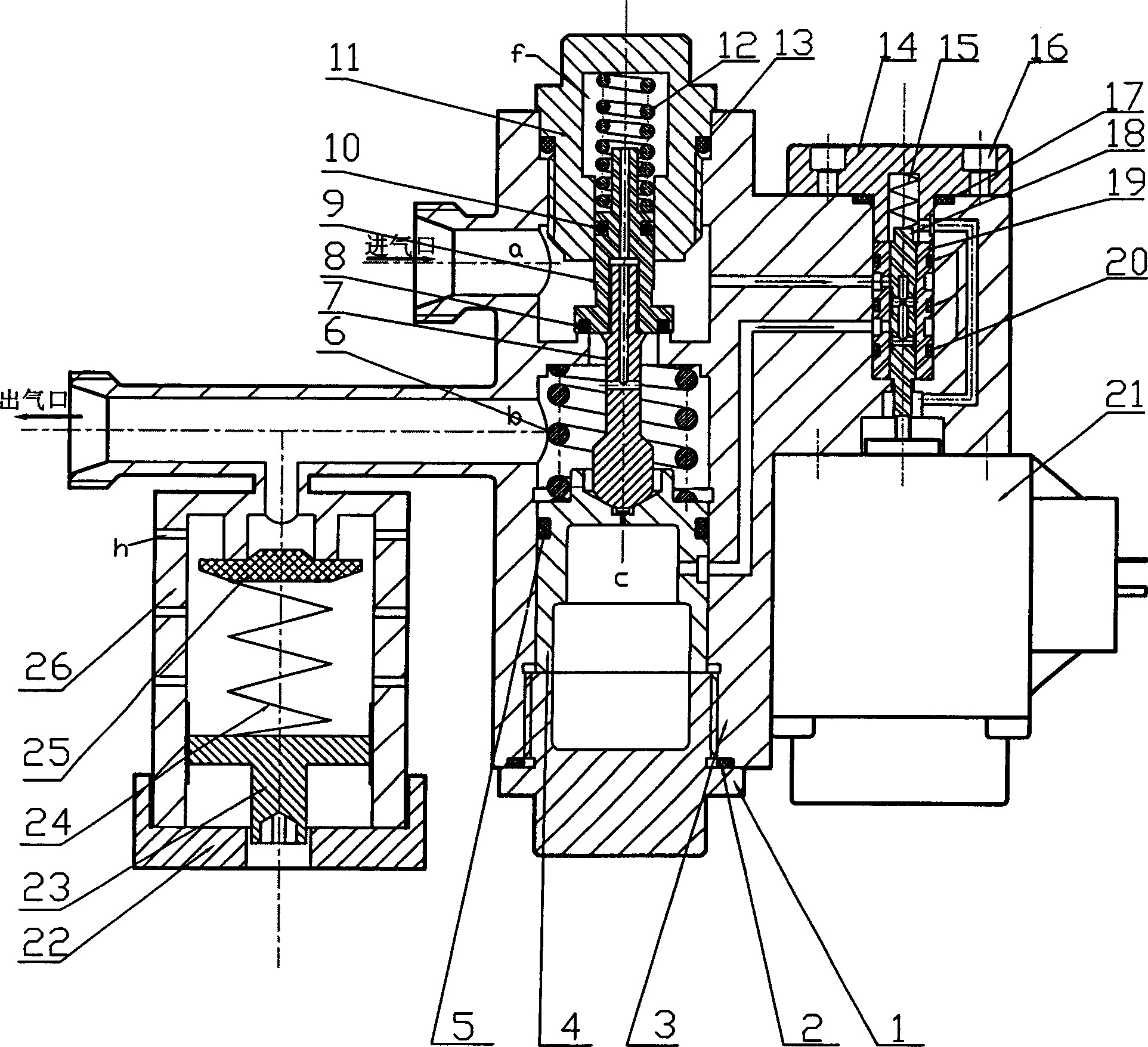 Slide valve type pilot ultra-high pressure pneumatic proportional pressure-reducing valve