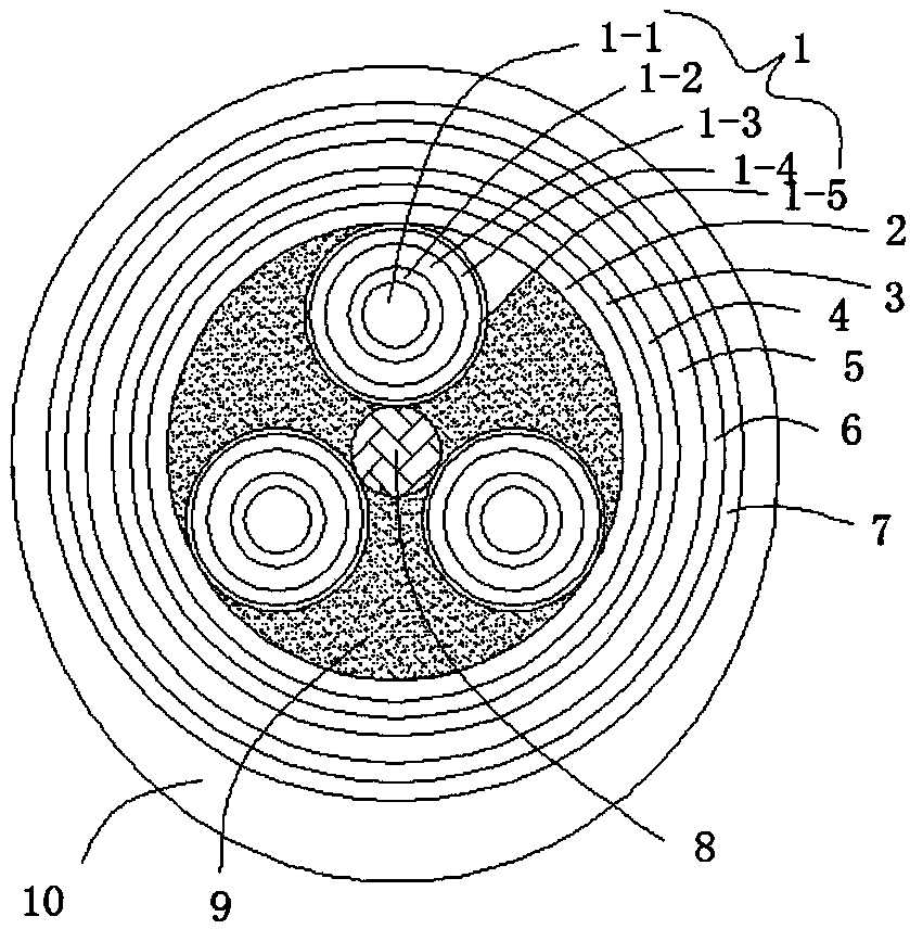 Isolation type composite cable