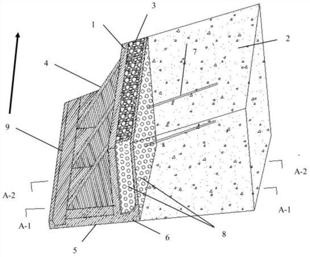 A buttress-type retaining wall with drainage function and its construction method