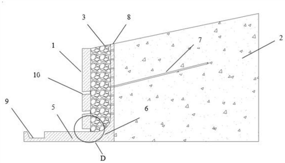 A buttress-type retaining wall with drainage function and its construction method