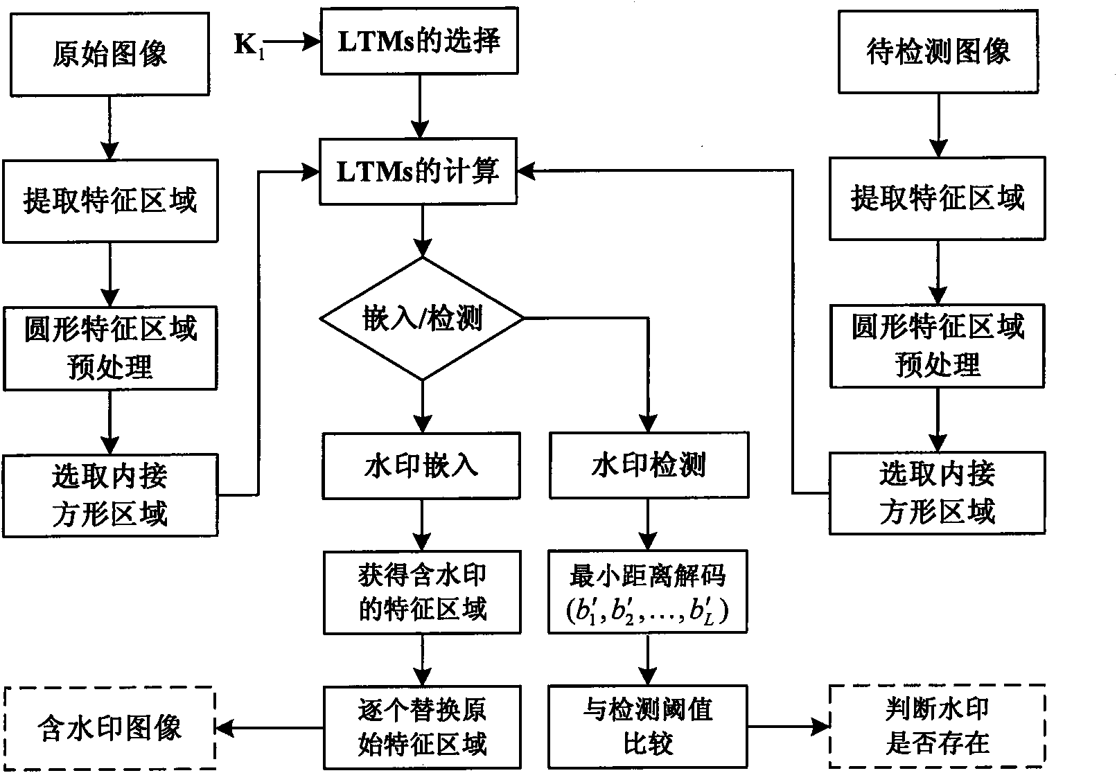 Robust image watermark method based on local Tchebichef moment