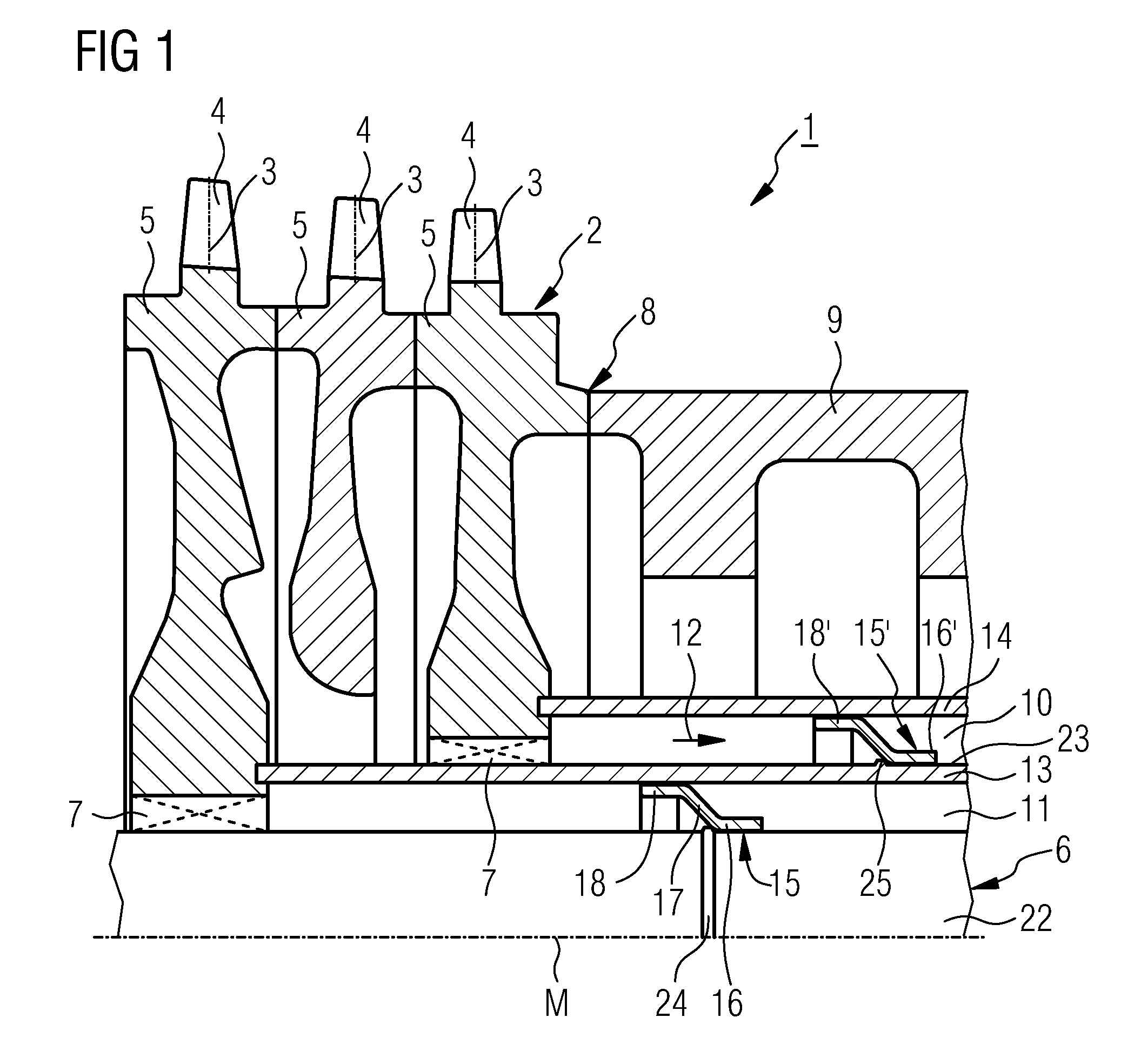 Turbine with at least one rotor which comprises rotor disks and a tie-bolt