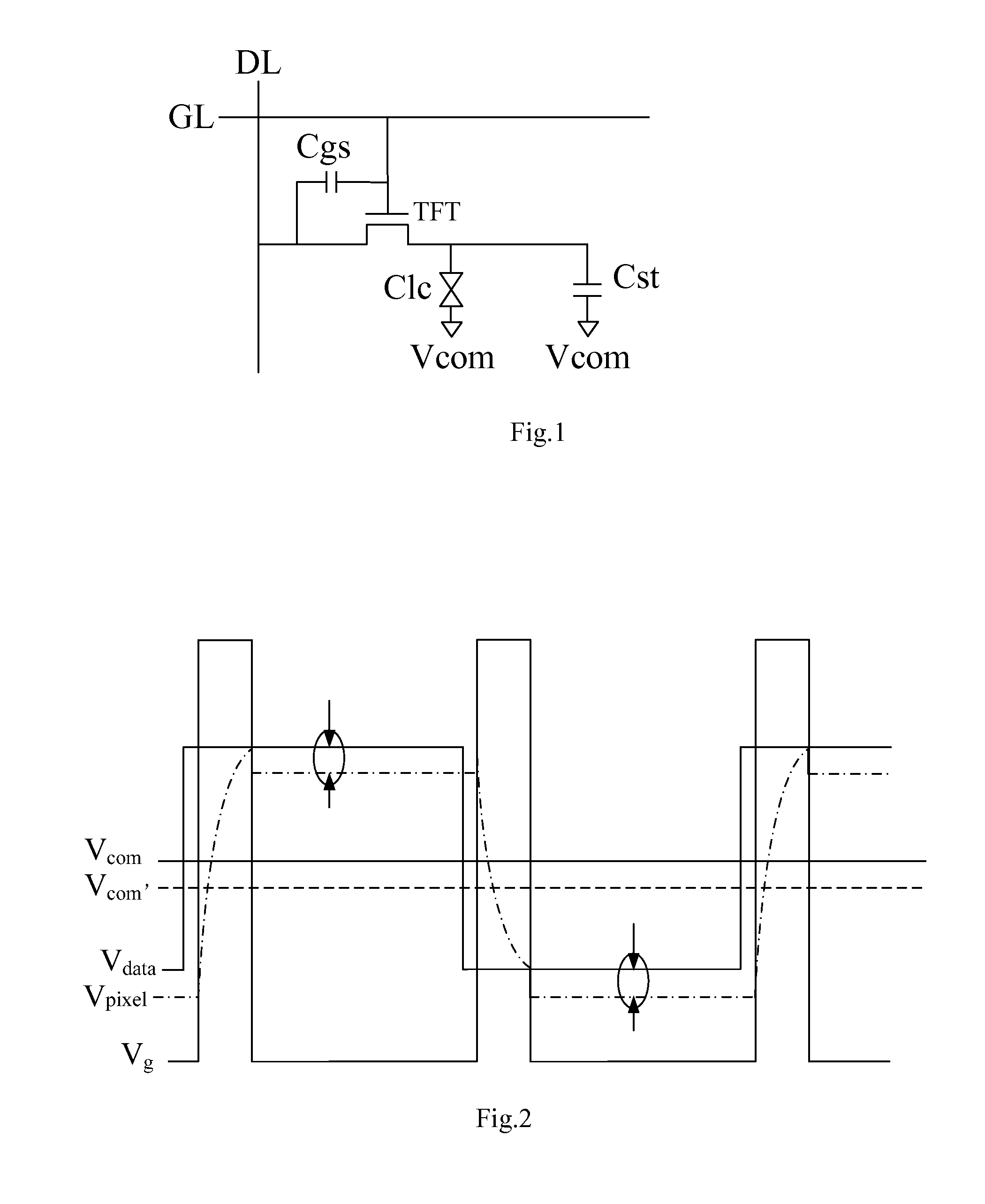 Detecting circuit for pixel electrode voltage of flat panel display device