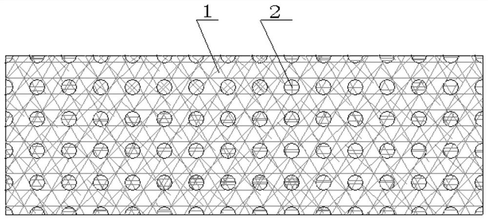 Half-hole spunlace non-woven cloth and preparation method thereof