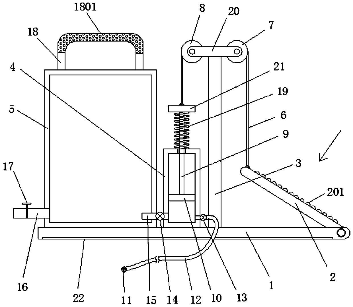 Clinical hematocele-preventing drainage operation device suitable for neurosurgery