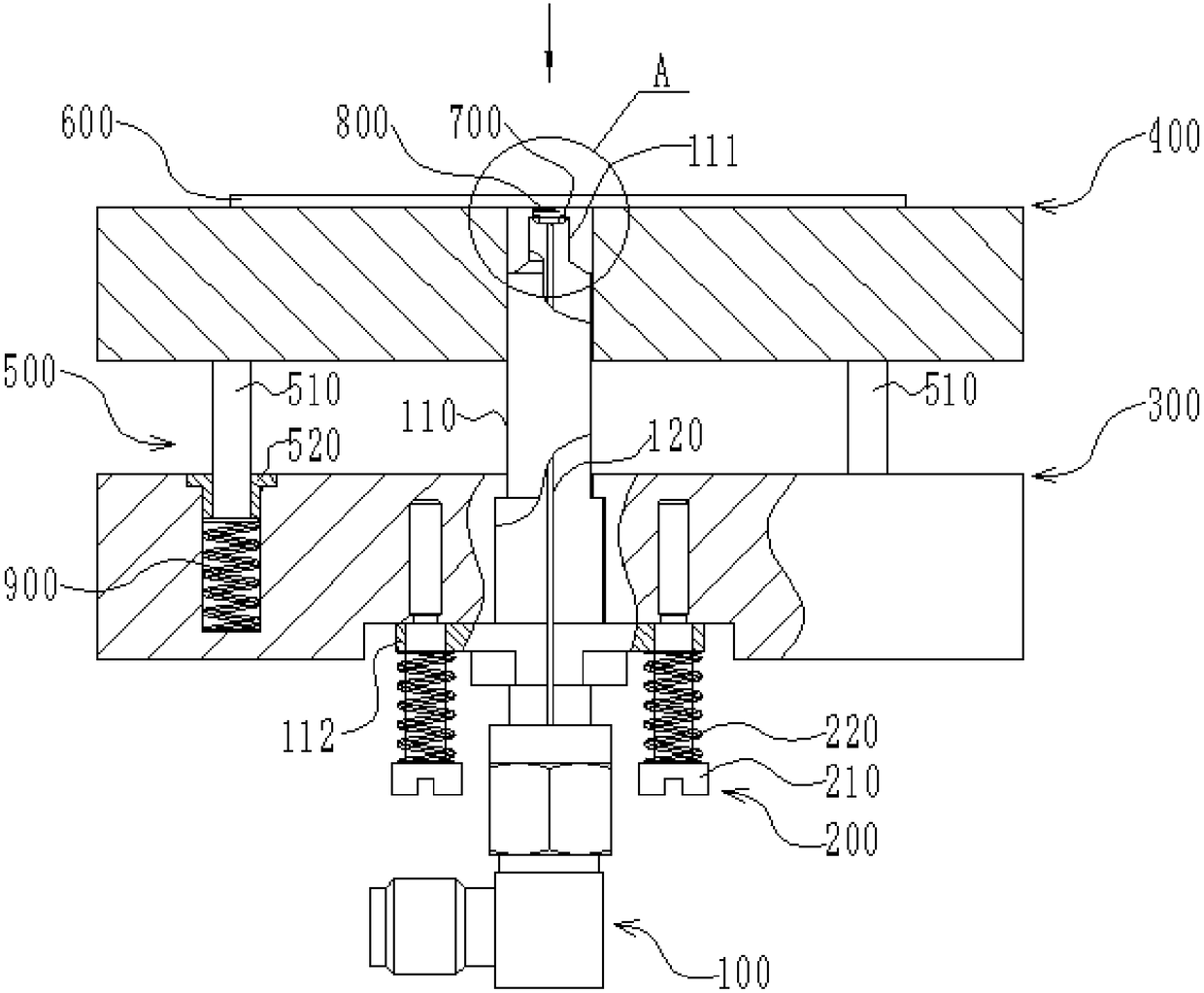 RF test equipment fixing device and RF test system