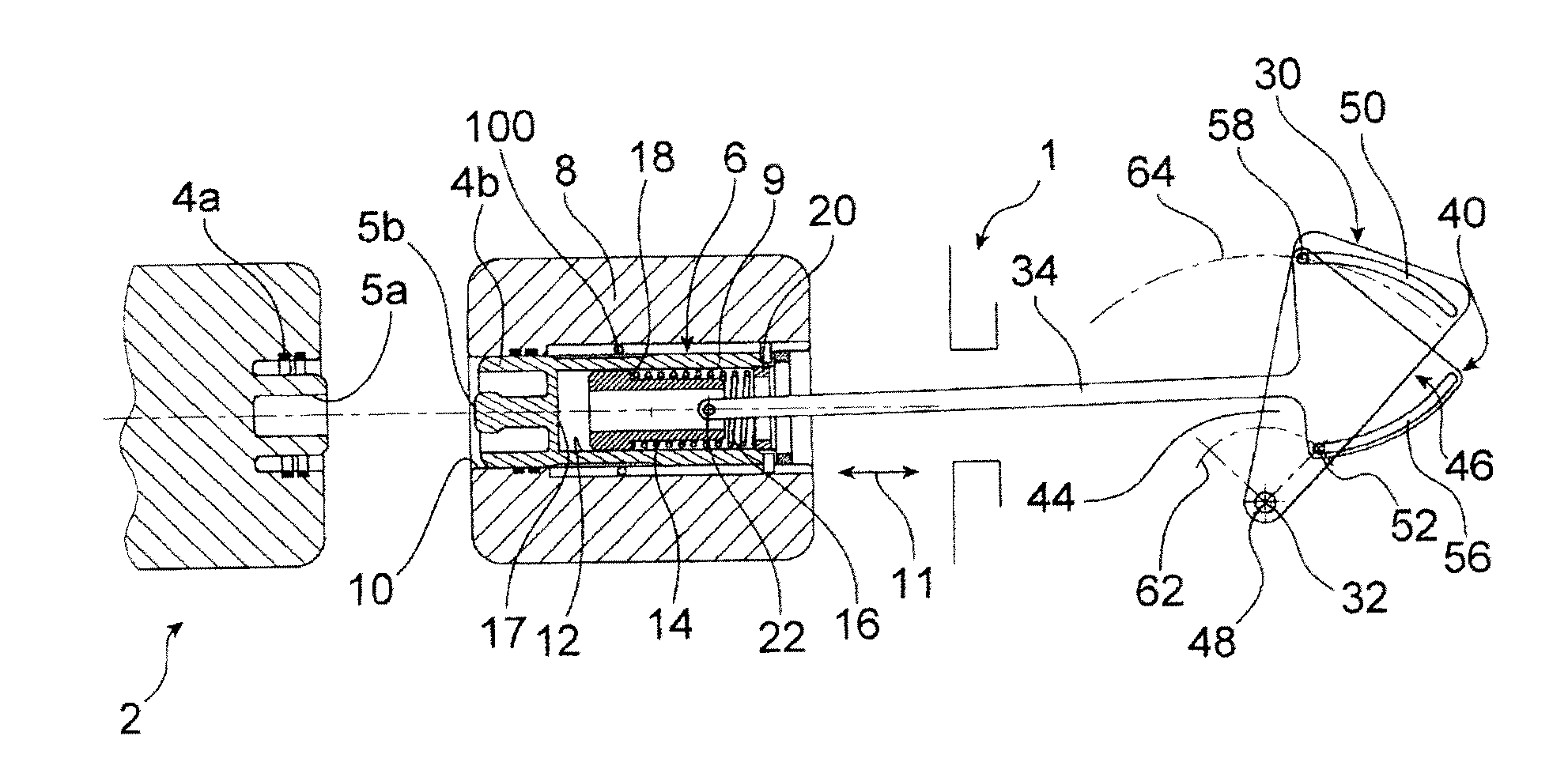 Mobile Conducting Unit for a Breaker, Including a Spring for Accelerating the Separation of Arc Contacts