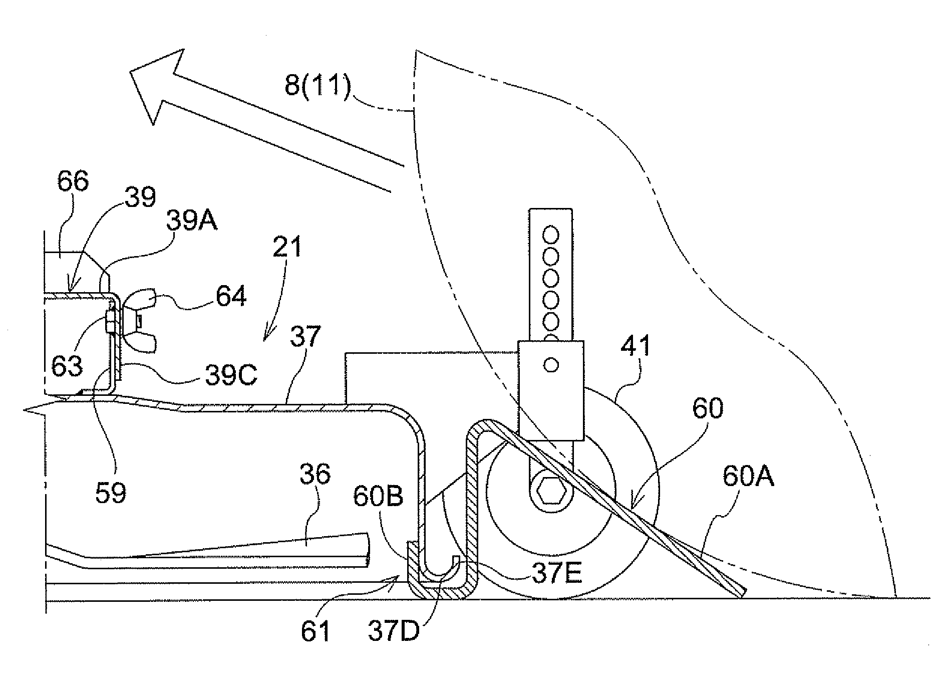 Climb-up assist structure for mower unit