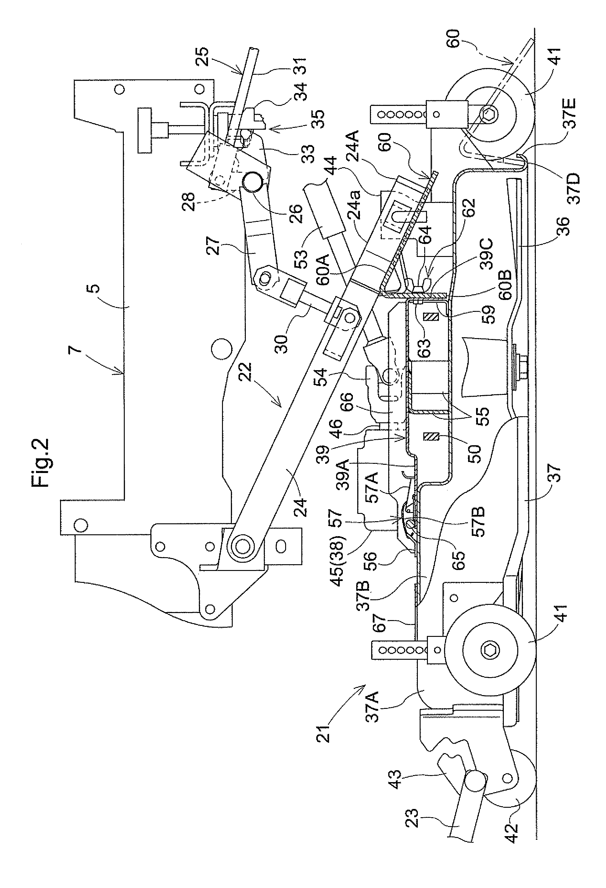 Climb-up assist structure for mower unit