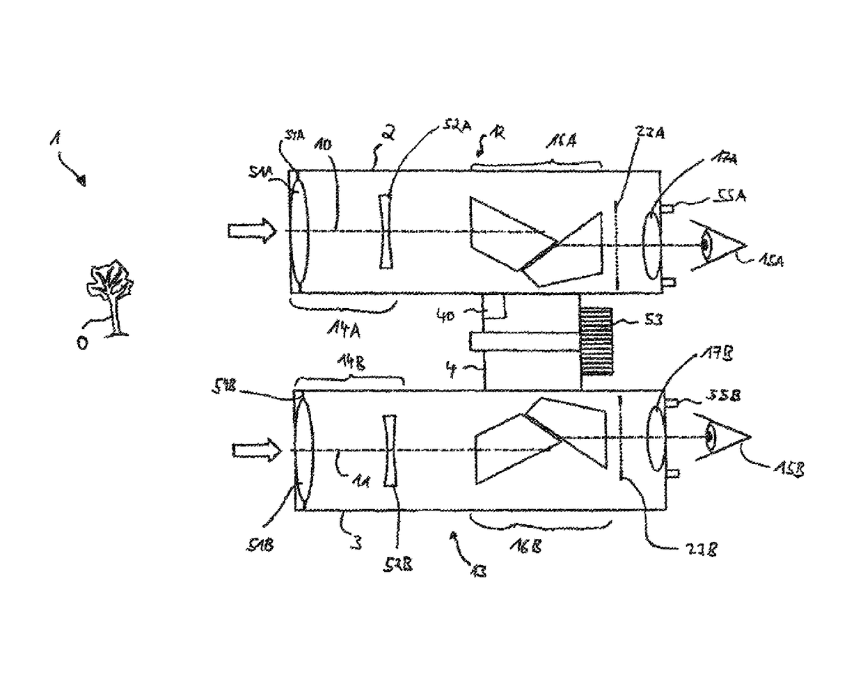 Optical system for imaging an object and method for operating said optical system