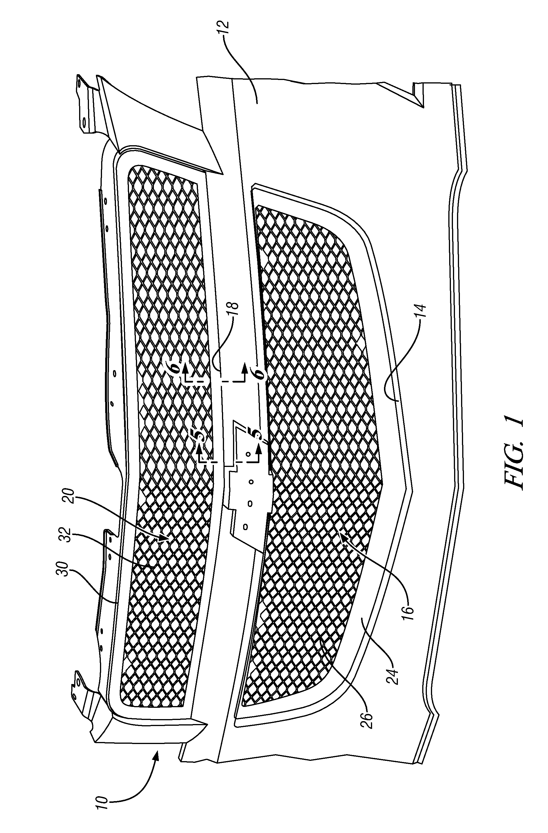 Vehicle fascia and grille assembly