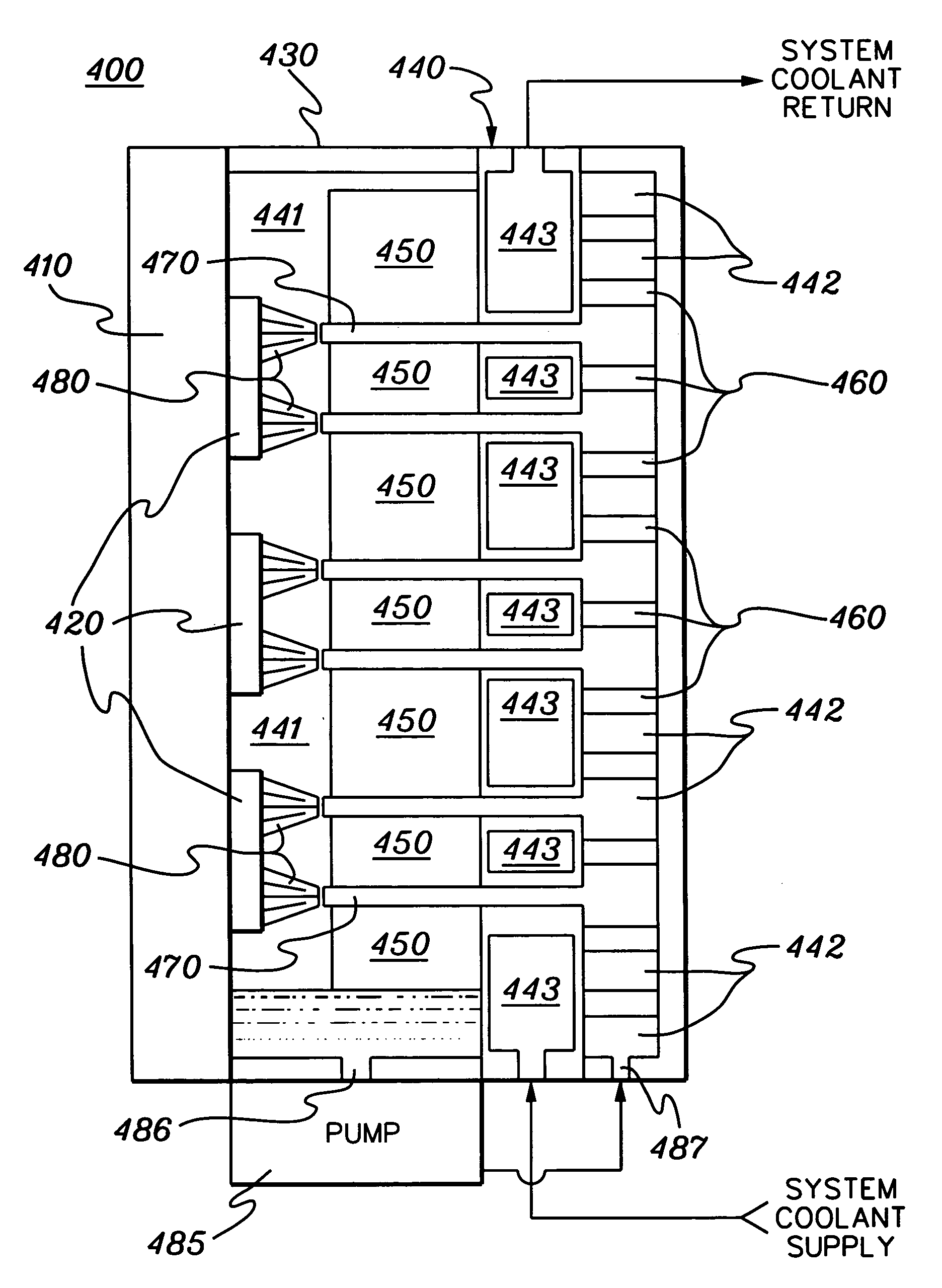 Cooling apparatus and method for an electronics module employing an integrated heat exchange assembly