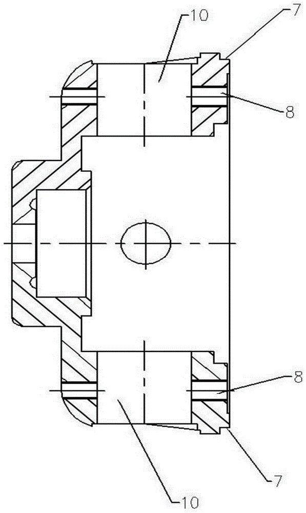 Perforating equipment for medical centrifugation machine shell front-cover side aperture